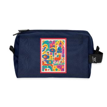 Das Reich der bunten Wunder - Recycelte Kulturtasche - Navy - Vorne