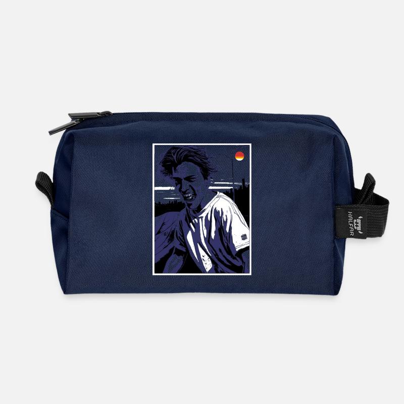 Big Smile Zombie Guy - Recycelte Kulturtasche - Navy