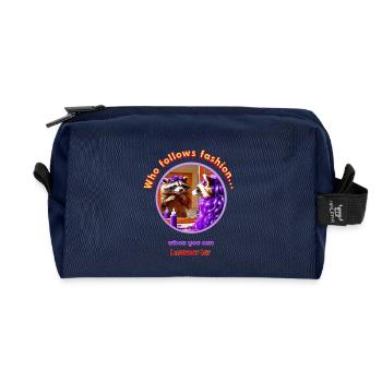 Die Waschbären-Revolution mit deinen eigenen Händen - Recycelte Kulturtasche - Navy - Vorne