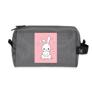 The Little Whit Bunny - Recycled Toiletry Zip Bag - anthracite - Front
