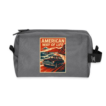 Amerikanischer Lebensstil - Recycelte Kulturtasche - Anthrazit - Vorne