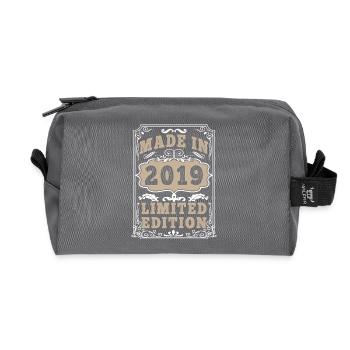 Original 2019 Vintage Vintage Retro Birthday - Trousse de toilette en tissu recyclé - anthracite - Devant