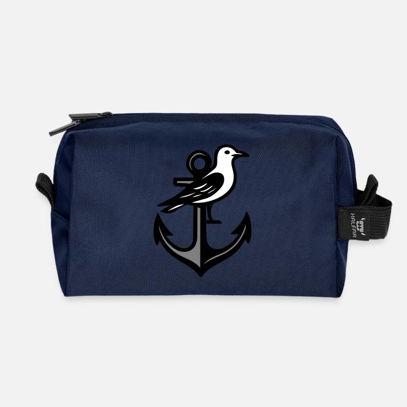 Anker Möwe - Recycelte Kulturtasche - Navy