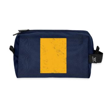 Design dégradé doré pour plus d’élégance - Trousse de toilette en tissu recyclé - marine - Devant
