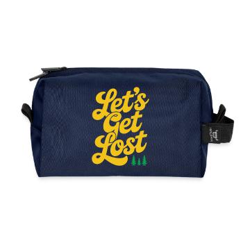 Abenteuer - Let's Get Lost - Recycelte Kulturtasche - Navy - Vorne