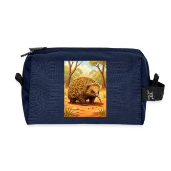 Echidna Un vagabond épineux au charme ancien - Trousse de toilette en tissu recyclé - marine - Devant