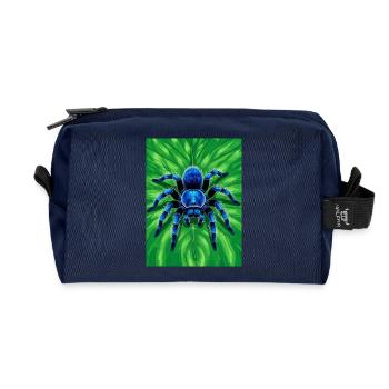 Gooty Sapphire Tarantula  Brilliant blue spider - Recycelte Kulturtasche - Navy - Vorne