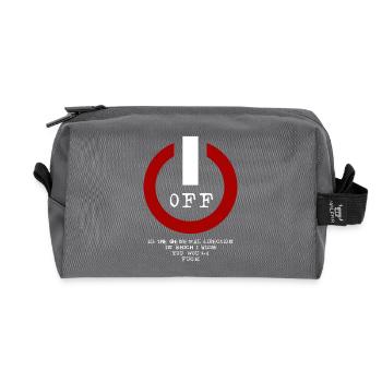 off_sign - Trousse de toilette en tissu recyclé - anthracite - Devant