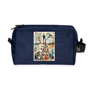 Fragile Empire Kartenhaus Systemkritik - Recycled Toiletry Zip Bag - navy - Front