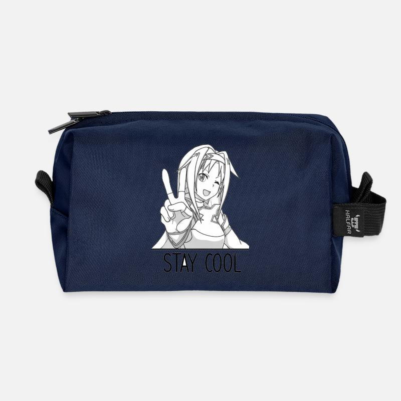 Vibe Anime Stay Cool - Recycelte Kulturtasche - Navy