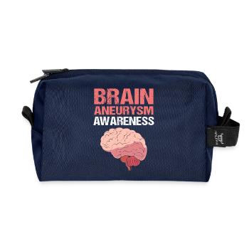 Brain Aneurysm - Recycled Toiletry Zip Bag - navy - Front