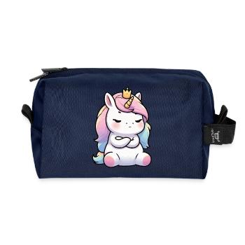 Licorne Licorne Fan Licorne Amoureux de la licorne - Trousse de toilette en tissu recyclé - marine - Devant