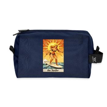 Surfer Girl Vintage-Tarotkarte - Recycelte Kulturtasche - Navy - Vorne