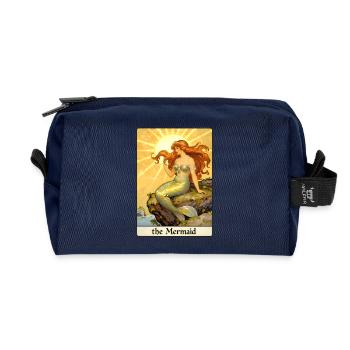 Vintage-Meerjungfrau-Tarotkarte - Recycelte Kulturtasche - Navy - Vorne