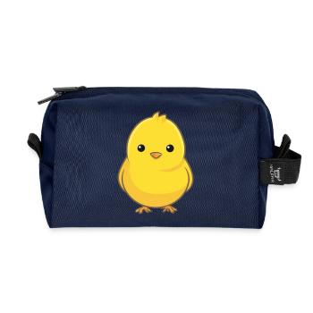 Cute chick style charming child - Recycled Toiletry Zip Bag - navy - Front