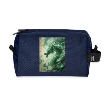 Das Totem des Frühlings: Qinglong – Vitalité Azur - Recycelte Kulturtasche - Navy - Vorne