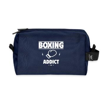 Boxing Addict – pour tous les passionnés de ring ! - Trousse de toilette en tissu recyclé - marine - Devant