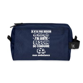 conduire ambulance - Trousse de toilette en tissu recyclé - marine - Devant