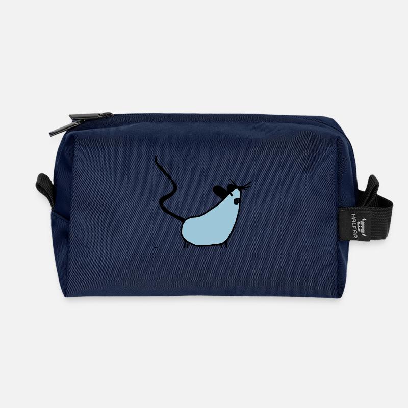 maus - Recycelte Kulturtasche - Navy