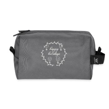 Advent Advetskranz Happy Holidays - Recycelte Kulturtasche - Anthrazit - Vorne