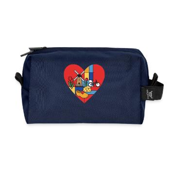 Holland Love Art - Recycled Toiletry Zip Bag - navy - Front