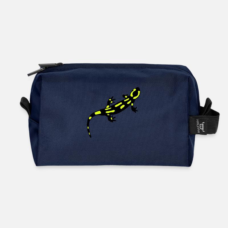 Feuersalamander (gebändert) - Recycelte Kulturtasche - Navy