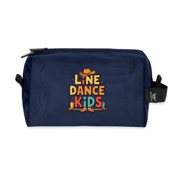 Line Dance Kids Kids Dancing Line Dance - Recycled Toiletry Zip Bag - navy - Front