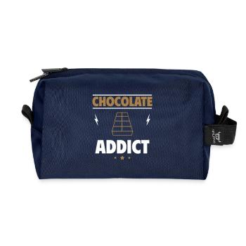 Chocolate Addict - Recycled Toiletry Zip Bag - navy - Front