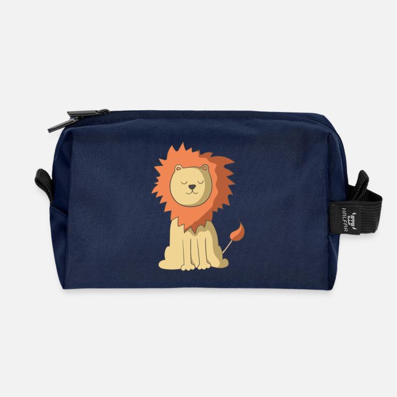 Löwe - Recycelte Kulturtasche - Navy