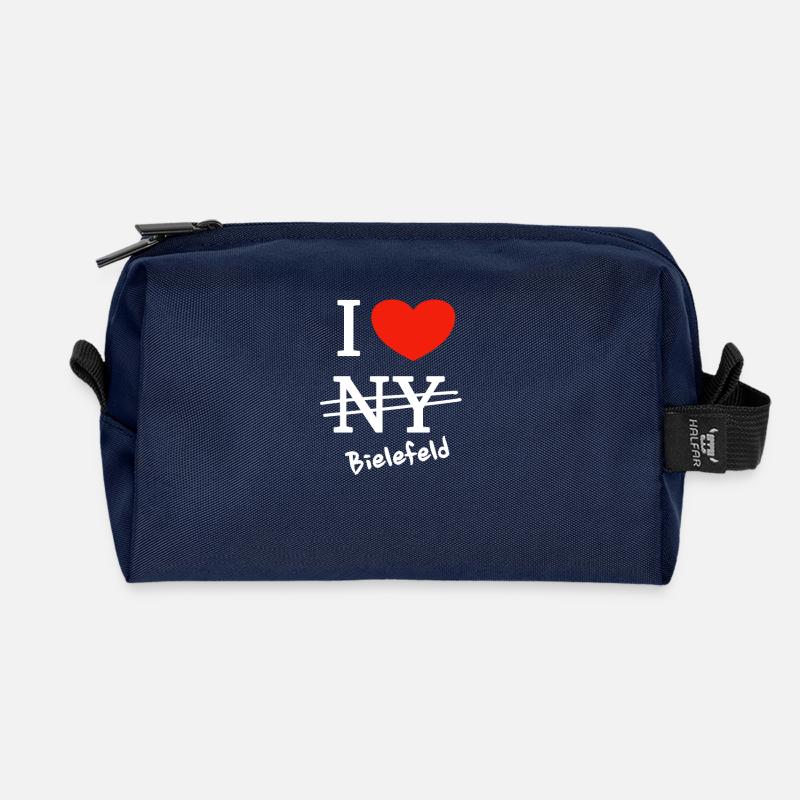 Ich liebe Bielefeld - I love Bielefeld - Recycelte Kulturtasche - Navy