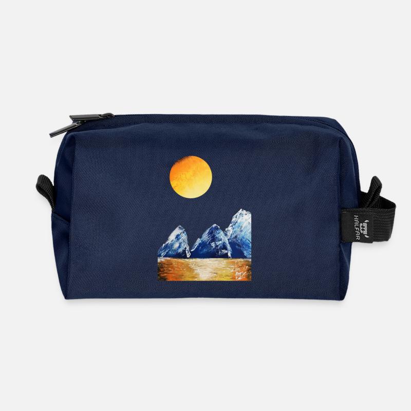 Sonnenaufgang - Recycelte Kulturtasche - Navy