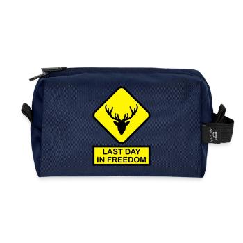 last_day_in_freedom_f2 - Recycelte Kulturtasche - Navy - Vorne