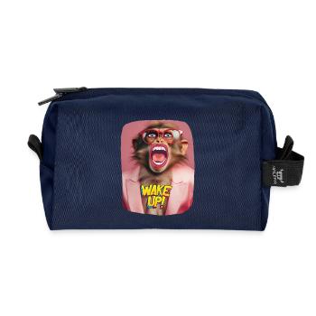 Wake up call - Recycled Toiletry Zip Bag - navy - Front