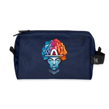Hommes pensant - Trousse de toilette en tissu recyclé - marine - Devant