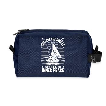 Segeln Yoga The Breeze Inner Peace - Recycelte Kulturtasche - Navy - Vorne