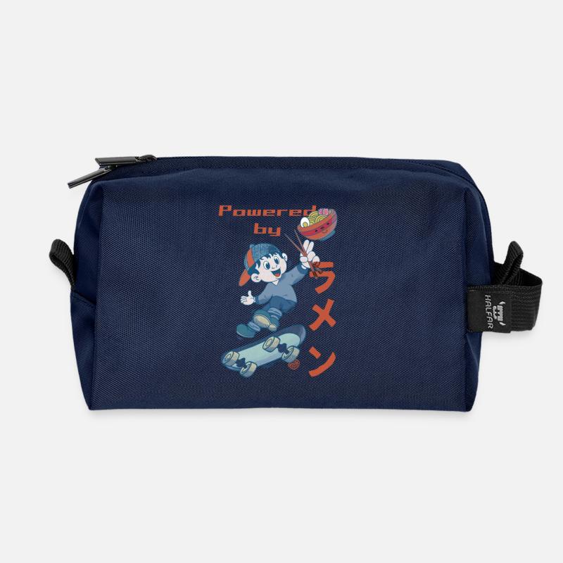 Powered by Ramen - Recycelte Kulturtasche - Navy