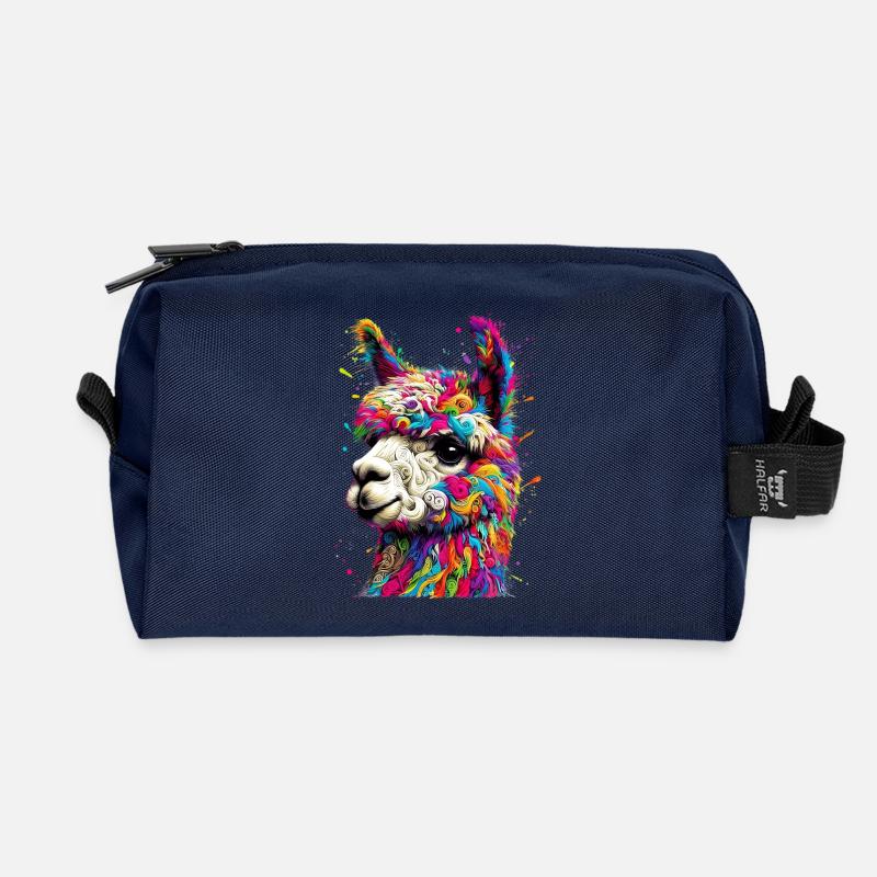Alpaka - Recycelte Kulturtasche - Navy