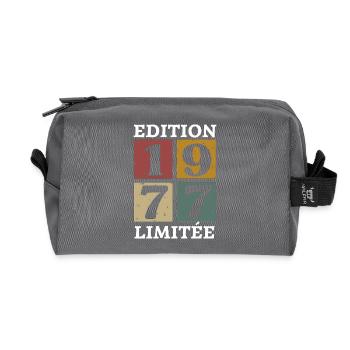Edition limitée 1977 né e en 1977 - Trousse de toilette en tissu recyclé - anthracite - Devant