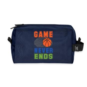 Basketball - Game Never Ends - Recycled Toiletry Zip Bag - navy - Front