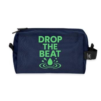 Drop the beat - Recycelte Kulturtasche - Navy - Vorne