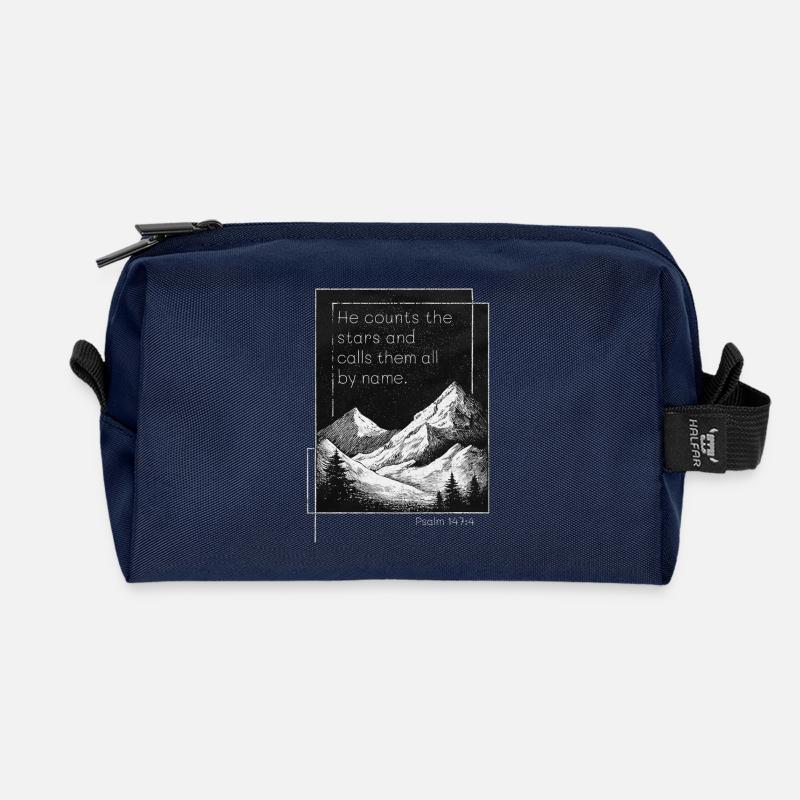 Bibelvers Religiös  - Recycelte Kulturtasche - Navy