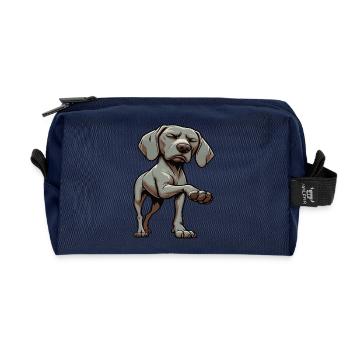 Weimaraner Amoureux Weimaraner Gardien Weimaraner - Trousse de toilette en tissu recyclé - marine - Devant