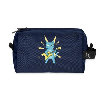 Blauer Katzen Gitarrist - Recycelte Kulturtasche - Navy - Vorne