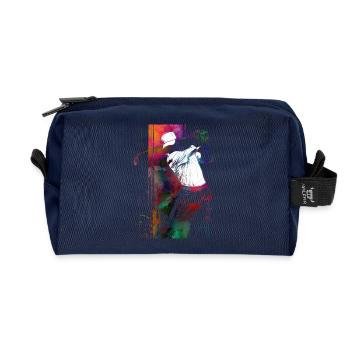 Golf player #golf - Recycled Toiletry Zip Bag - navy - Front