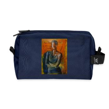 Trust in Your Destiny – Motivational Art Design - Recycled Toiletry Zip Bag - navy - Front