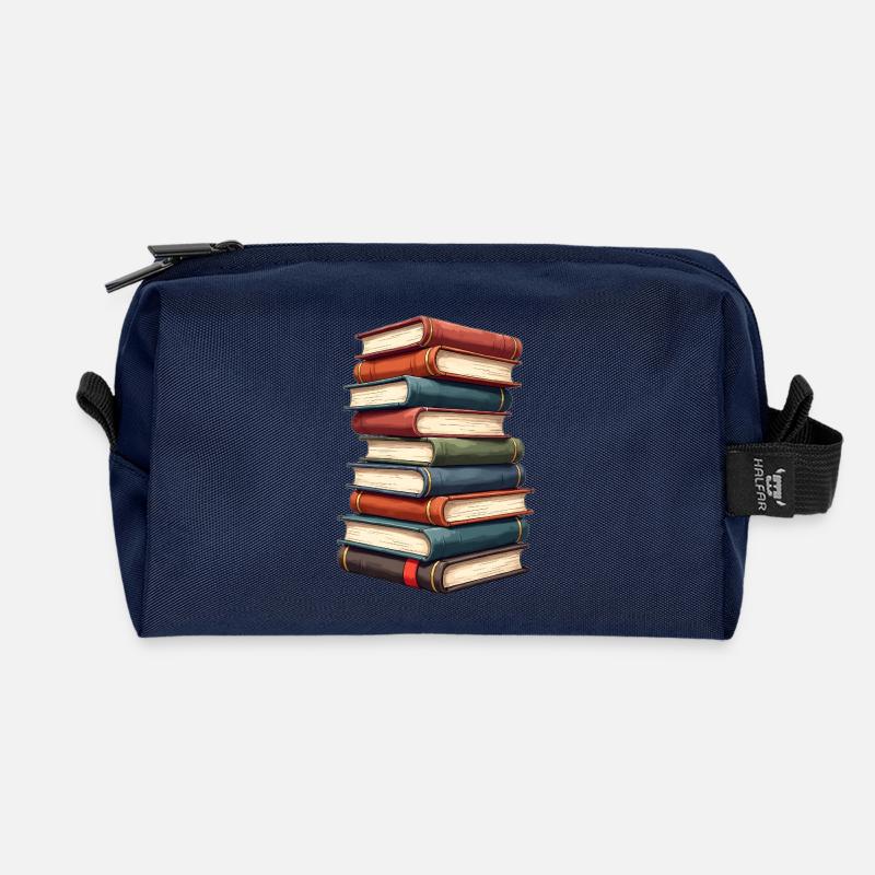 Bücher - Recycelte Kulturtasche - Navy