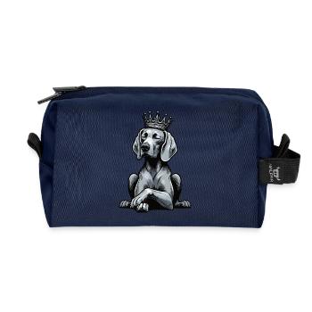 Weimaraner Amoureux Weimaraner Gardien Weimaraner - Trousse de toilette en tissu recyclé - marine - Devant