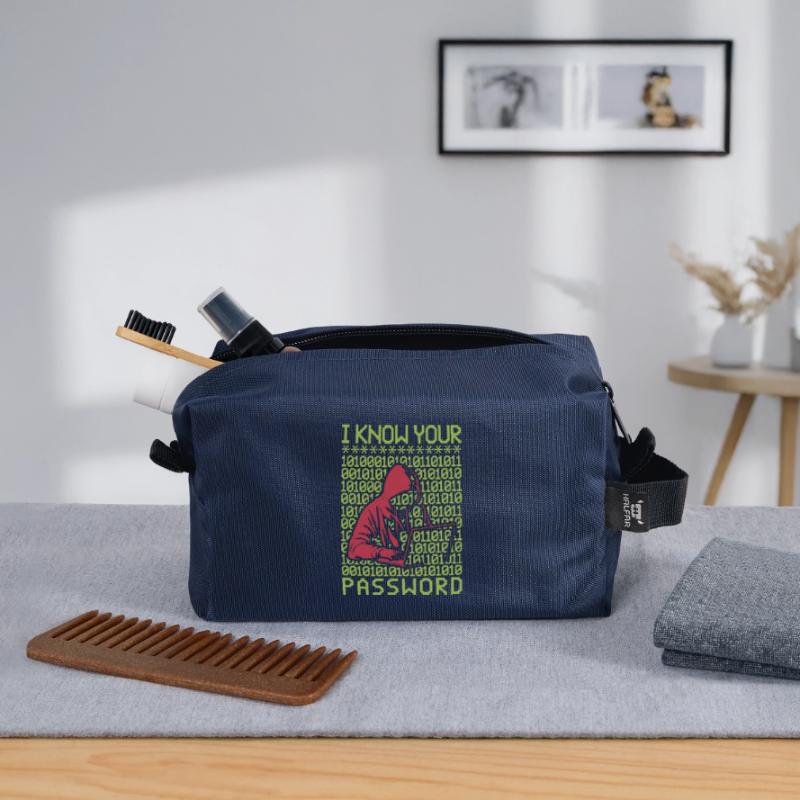 Hacker Hacker Programmeur Linux Password Hacker Trousse de toilette en tissu recyclé