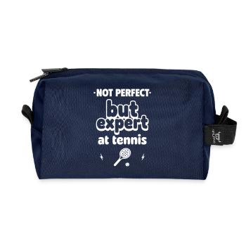 Pas parfait mais expert en tennis - Trousse de toilette en tissu recyclé - marine - Devant