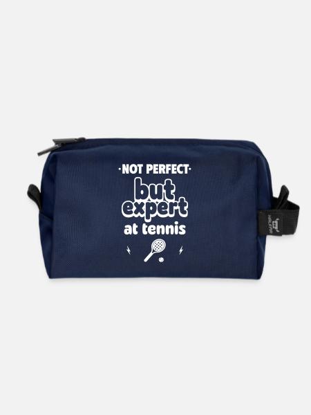Nicht perfekt, aber Experte im Tennis - Recycelte Kulturtasche - Navy